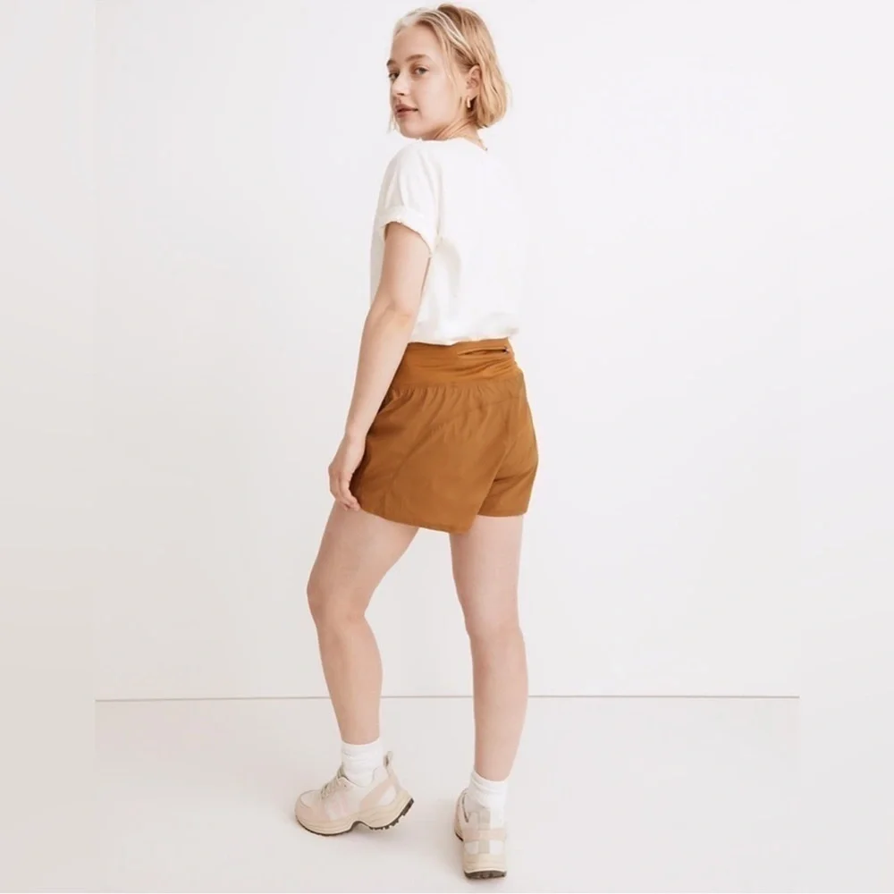 Madewell MDL Running Workout Active Shorts Antique Gold Liner Size XXS